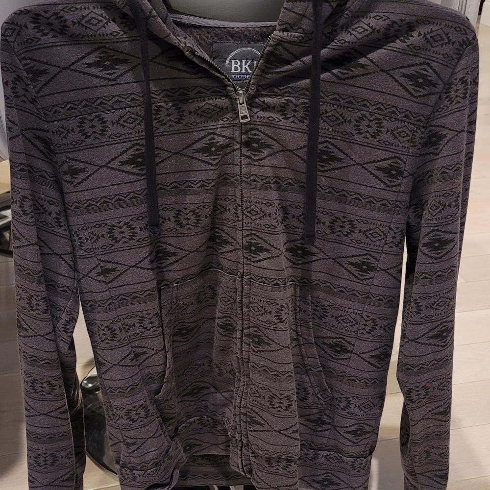 Mens BKE Size Medium Athletic Fit Zip up Hoodie